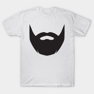 Black Hipster Beard T-Shirt